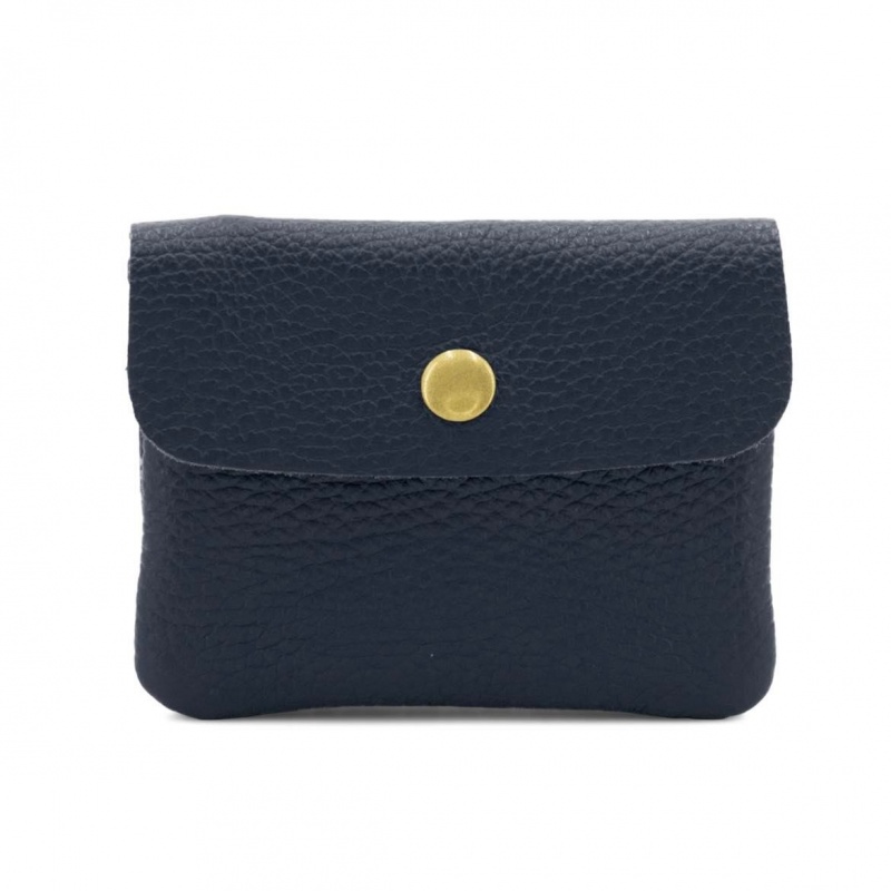 Leather Purse - Navy